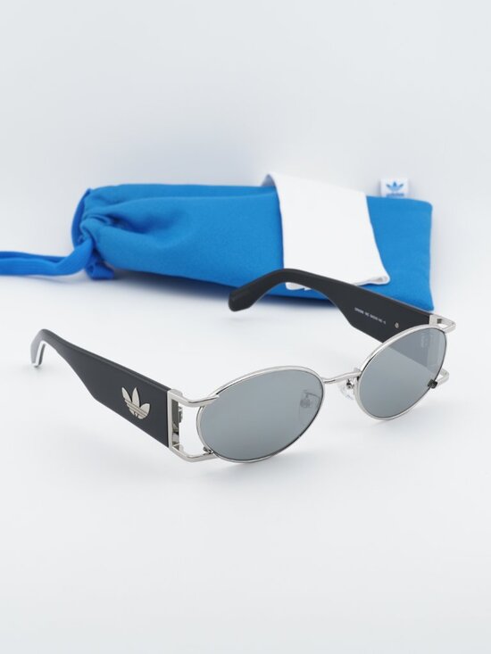 Adidas OR0096 16C Oval Sunglasses - Palladium / Smoke main image 4